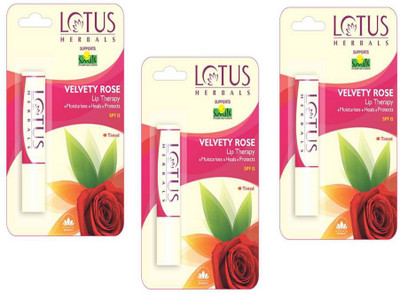 

Lotus HERBALS Lip Therapy Velvety Rose (( Pack 3 )) (( 4g * 3 )) Velvety Rose(Pack of: 3, 12 g)
