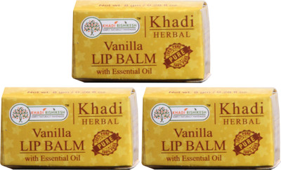 

Khadi Rishikesh Herbal Pack of 3 Lip Balm Vanilla(Pack of: 3, 8 g)
