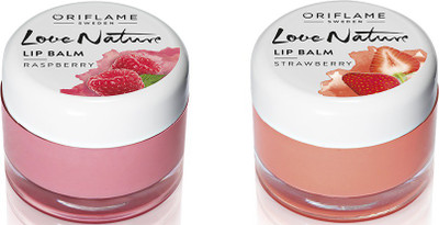 

Oriflame Sweden Love nature lip balms set strawberry, raspberry(Pack of: 2, 14 g)