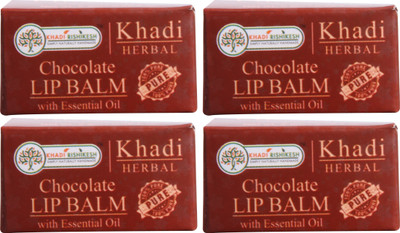 

Khadi Rishikesh Herbal Pack of 4 Lip Balm Chocolate(Pack of: 4, 8 g)