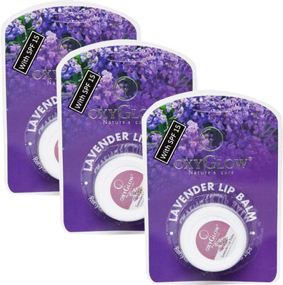 

Oxyglow Lavender Lip Balm SPF15 Pack of 3 Natural(8 g)