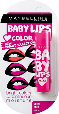 

Maybelline Baby Lips Color New Bright Collection - Neon Rose Neon Rose(Pack of: 1, 4.5 g)