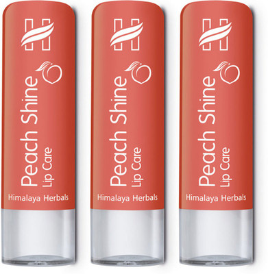 Himalaya Peach Shine Lip Care Natural(Pack of: 3, 4.5 g)