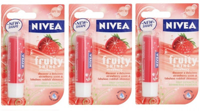 

Nivea Lipcare Fruity Shine (Pack of 3) Fruity-Flavour(Pack of: 3, 14.4 g)