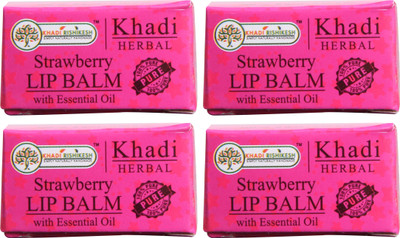 

Khadi Rishikesh Herbal Pack of 4 Lip Balm Strawberry(Pack of: 4, 8 g)