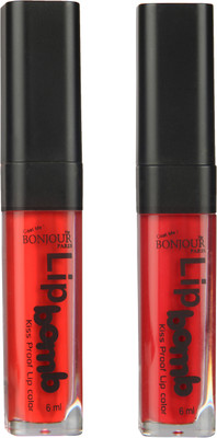 

Bonjour Paris Kiss Proof Pur Matte Lip Gloss(12 ml, Bunt Amber 03, Dark Red 07)