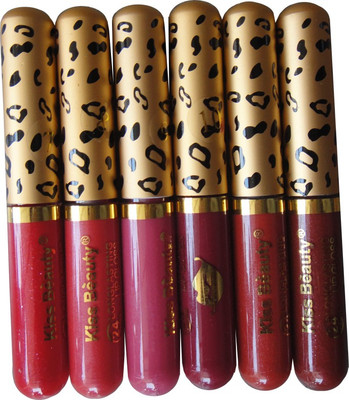 

Kiss Beauty Beauty Longlasting Lip Gloss Pack of 6(10 g, Multicolor)