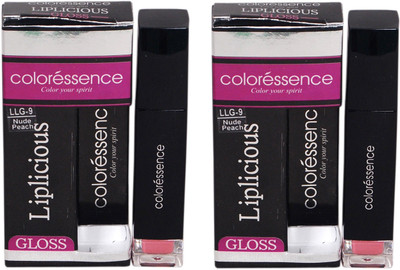 

Coloressence Liplicious Gloss Nude Peach (Pack of 2)(6 ml, Nude Peach LLG-9)