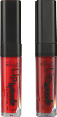 

Bonjour Paris Kiss Proof Pur Matte Lip Gloss(12 ml, Dark Red 07, Brown 13)