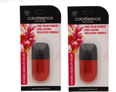 

Coloressence Intense Liquid Lip Color Siren Red-(Pack of 2)(8 ml, Siren Red)