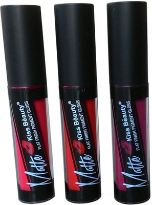 Kiss Beauty Non-transfer Flat Finish Lip Gloss(24 ml, Multicolour)
