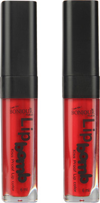 

Bonjour Paris Kiss Proof Pur Matte Lip Gloss(12 ml, Red 02, Dark Red 07)