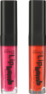 

Bonjour Paris Kiss Proof Pur Matte Lip Gloss(12 ml, Fuchsia 09, Brick Orange 15)
