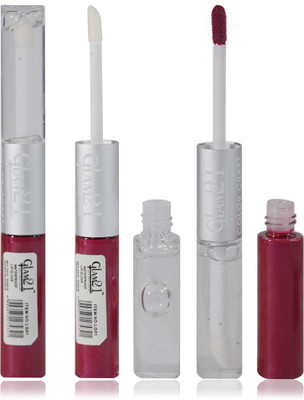 

Glam 21 2in1 Longlasting Waterproof Purple Lip Gloss Pack of 1(11 g, LG-01)