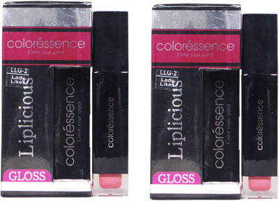Coloressence Liplicious Gloss Lady Likes (Pack of 2)(6 ml, Lady Likes LLG-2)