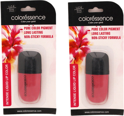 

Coloressence Intense Liquid Lip Color Rose Petal-(Pack of 2)(8 ml, Rose Petal)
