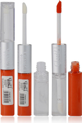 

Glam 21 2in1 Longlasting Waterproof Orange Lip Gloss Pack of 1(11 g, LG-21)