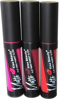 

Kiss Beauty Non-transfer Matte Lip Gloss(24 ml, Multicolour)