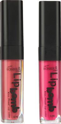 

Bonjour Paris Kiss Proof Pur Matte Lip Gloss(12 ml, Nute 06, Fuchsia 09)