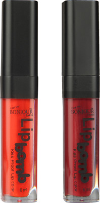

Bonjour Paris Kiss Proof Pur Matte Lip Gloss(12 ml, Fire Orange 10, Mauve 11)