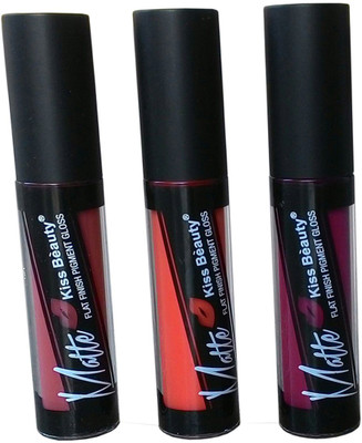 

Kiss Beauty Matte Finish Pigmented Lip Gloss(24 ml, Multicolour)