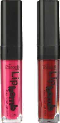

Bonjour Paris Kiss Proof Pur Matte Lip Gloss(12 ml, Fuchsia 09, Brown 13)