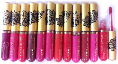 

color 18 Liquid Lipgloss Combo 12NBV(12 g, Multicolor)
