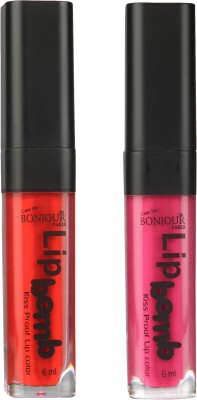 

Bonjour Paris Kiss Proof Pur Matte Lip Gloss(12 ml, Bunt Amber 03, Fuchsia 09)