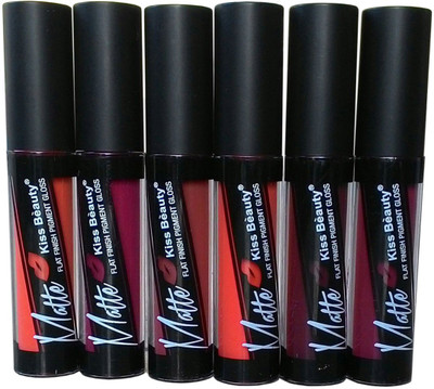

Kiss Beauty Non-transfer Flat Matte Finish Pigmented Lip Gloss(48 ml, Multicolour)