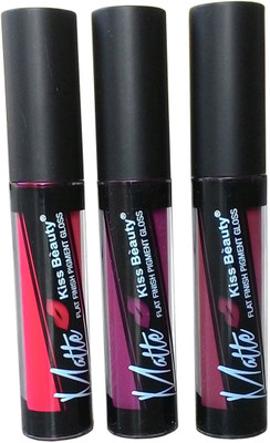

Kiss Beauty Non-transfer Matte Finish Pigmented Lip Gloss(24 ml, Multicolour)
