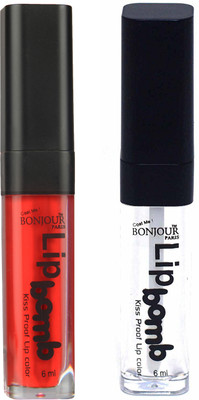 

Bonjour Paris Kiss Proof Pur Matte Lip Gloss(12 ml, Bunt Amber 03, Top Coat 17)