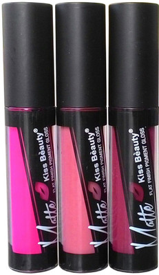 

Kiss Beauty Non-transfer Matte Pigmented Lip Gloss(24 ml, Multicolour)