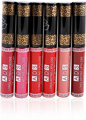 

ADS ADS 24H LONG LASTING BEAUTY WATER PROOF LIP GLOSS FREE Liner & Rubber Band-GTRO-4(12 g, Multi)
