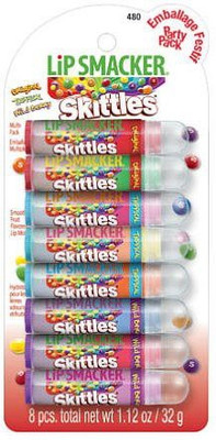 

Bonne Bell l Lip Smacker Party Pack Flavored Lip Balm Skittles 8 Tubes(32 g, Multicolour)