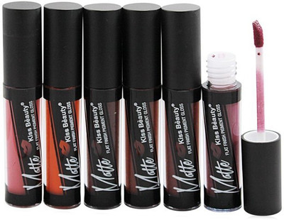 Kiss Beauty Non-transfer Flat Finish Pigmented Lip Gloss(48 ml, pigmented orange)