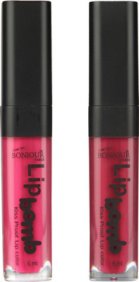 

Bonjour Paris Kiss Proof Pur Matte Lip Gloss(12 ml, Fuchsia 09, Wine 12)