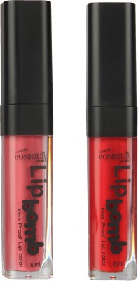 

Bonjour Paris Kiss Proof Pur Matte Lip Gloss(12 ml, Nute 06, Dark Red 07)