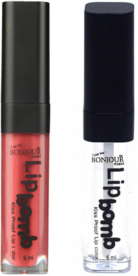 

Bonjour Paris Kiss Proof Pur Matte Lip Gloss(12 ml, Wild Blush 16, Top Coat 17)