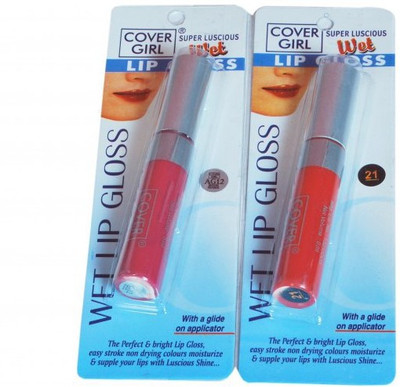 

Cover Girl Lip Gloss (Moon Roses & Neon Pink) Set of 2(20 g, Multicolour)