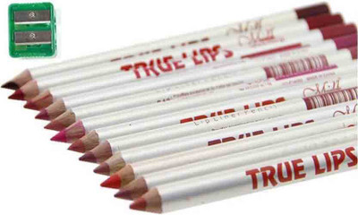 Menow Slim Lip Liners set of 12(Multicolor)