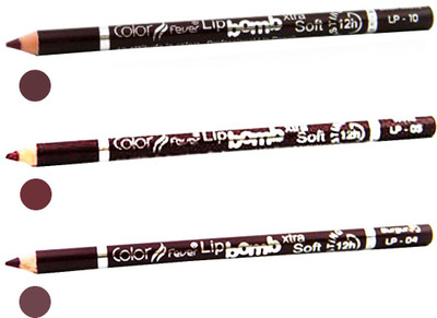 

Color Fever Hot Color Lip liner Combo 4-5-10(Multicolor,)