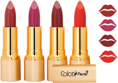 

Color Fever Exclusive Long Lasting Intense Wear Matte Lipstick (Multicolor) 23(Mauve, Plum, Mauve, Orange, 16.8 g)