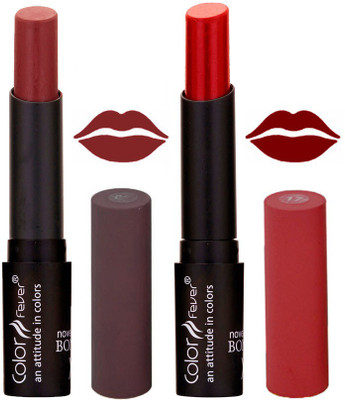 

Color Fever Brown Creamy Matte Offer Lipstick Set-01-17(Brown, Maroon, 7 g)