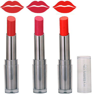 

Rythmx Smooth Matte Red Delight ,Hot Pink ,Frosty Orange Ultimate Shades Lipstick(Red)