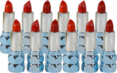 

ADS Red Matt Colour Glow Lipstick Pack of 12(POUR-RED, 4 g)