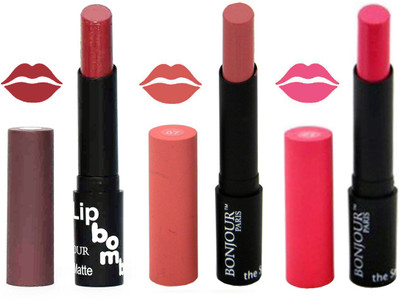 

Bonjour Paris Super Matte Lipstick Combo 144(Multicolor,)