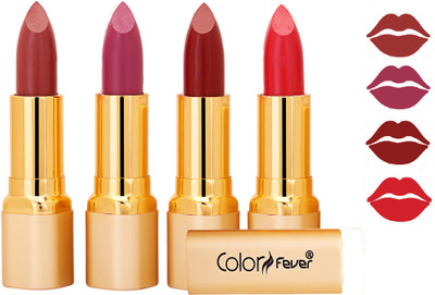 

Color Fever Absolute Non Transfer Matte Lipstick 12(Mauve, Peach, Mauve, Red, 16.8 g)