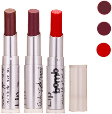 

Color Fever New Delhi Girls Selected Color Lipstick 62(Brown, Wine, Prefect Red, 9.6 g)