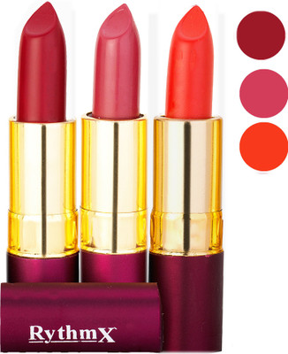 

Rythmx Matte Lipstick Combo 411 415 433(Multicolor)