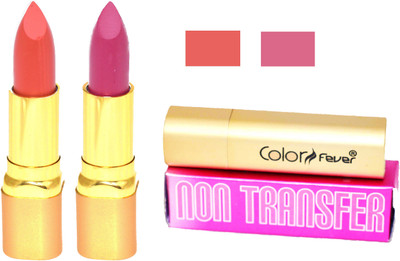 Color Fever Lipstick Brick Orange Set 159(Wine, Brick Orange, 8.4 g)